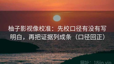 柚子影视像校准：先校口径有没有写明白，再把证据列成条（口径回正）