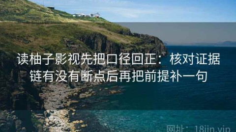读柚子影视先把口径回正：核对证据链有没有断点后再把前提补一句