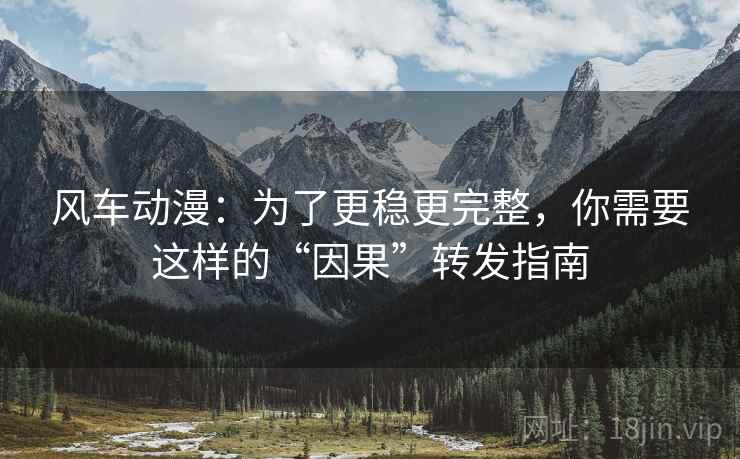 风车动漫：为了更稳更完整，你需要这样的“因果”转发指南